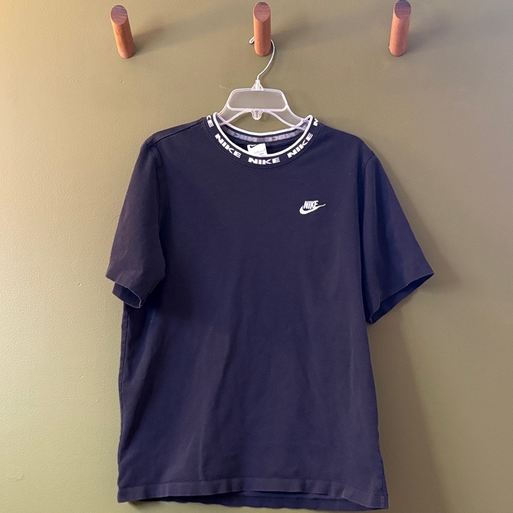 Nike Black Tee with Branded Collar
